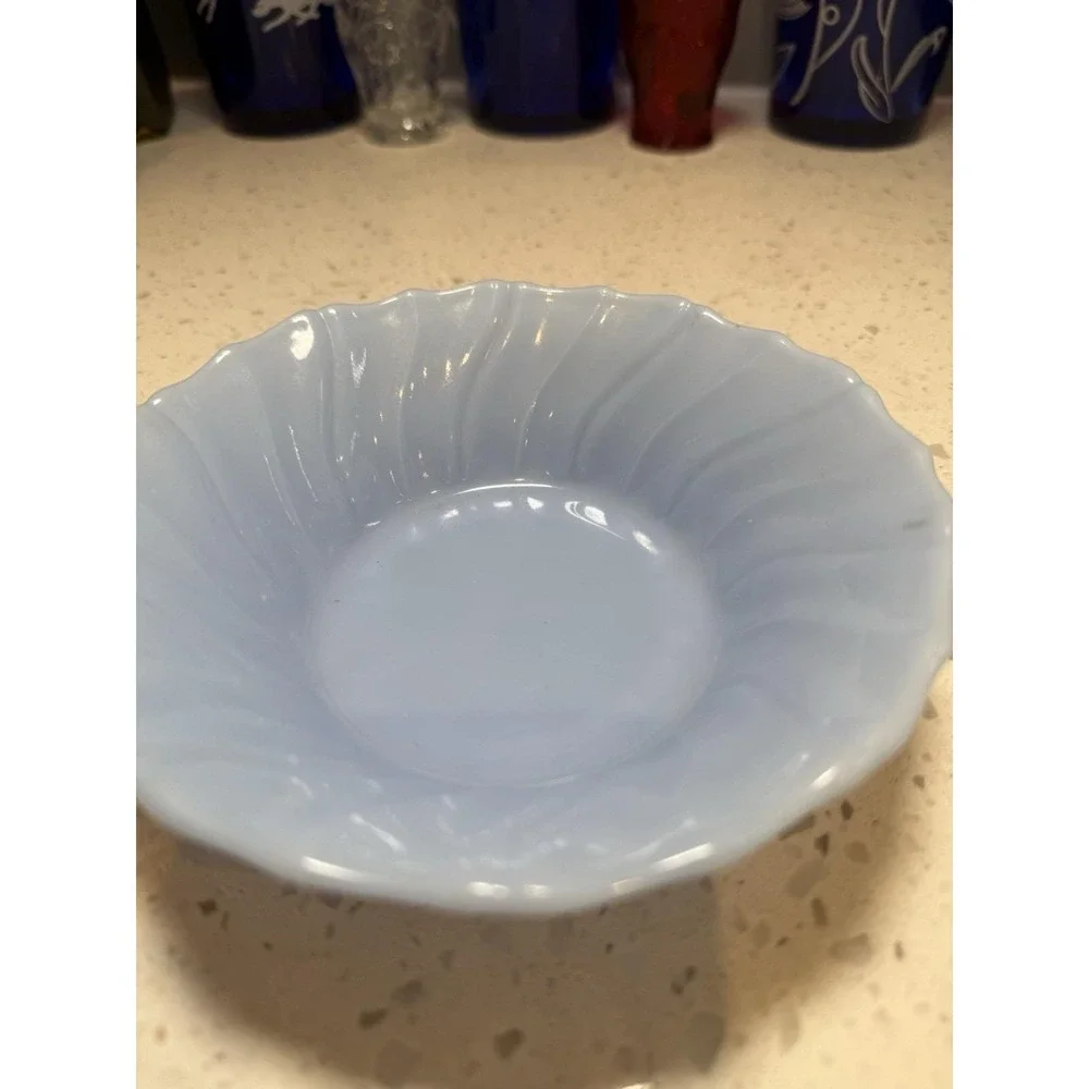 Jeannette Delphite Blue Petal Swirl 5 1/2